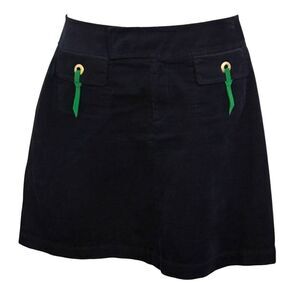 Lilly Pulitzer Corduroy Mini Skirt Navy Blue Ribbon Spring Preppy